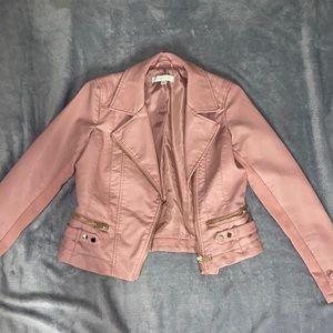 NY&C PINK LEATHER JACKET SIZE SMAL